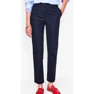 NWT Boden‎ Mayfair 7/8 Straight Leg Trouser Navy Blue Size 6 Preppy Office Ivy